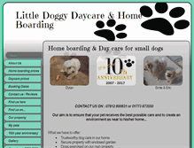 Tablet Screenshot of littledoggydaycare.co.uk